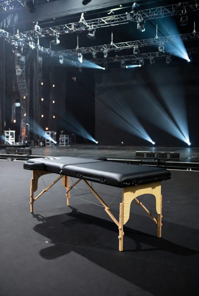 soins osteopathiques pendant un concert, en déplacement, thomas brousse ostéopahe
